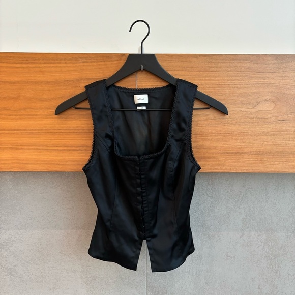 Wilfred Roseland Satin Bustier In Black, Size 2XS - Picture 3 of 12